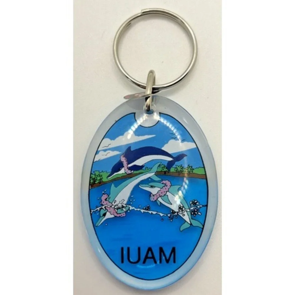 Vintage Maui Hawaii Dolphin Souvenir Keychain B-16